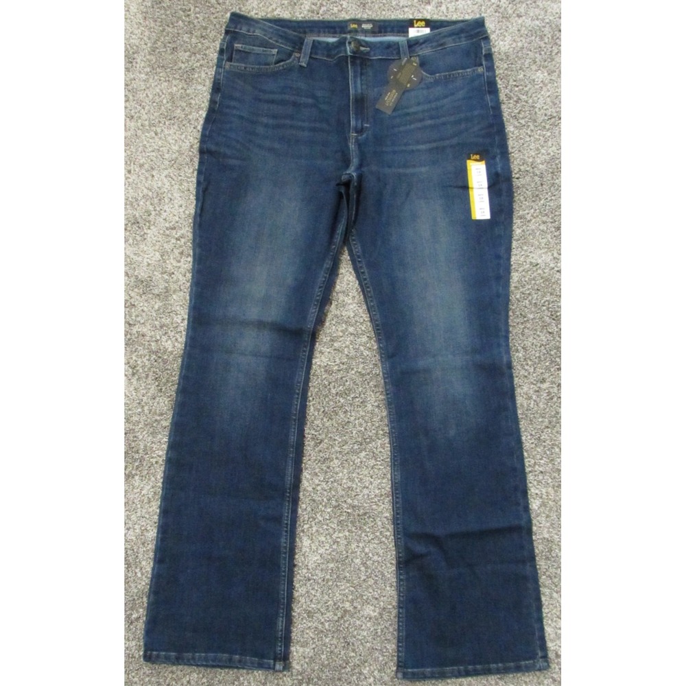 Lee Compas Blue Jeans Size 18 Long Regular fit Bootcut Mid Rise 3522529